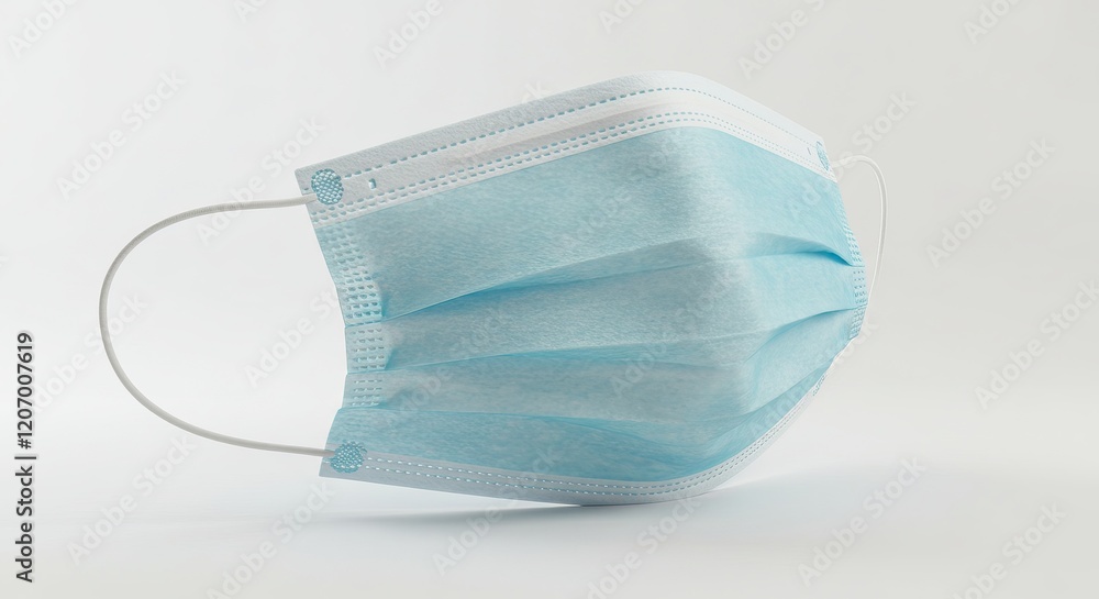 Disposable Face Mask with Pleated Folds and Elastic Ear Loops Disposable Face Mask with Pleated Folds and Elastic Ear Loops