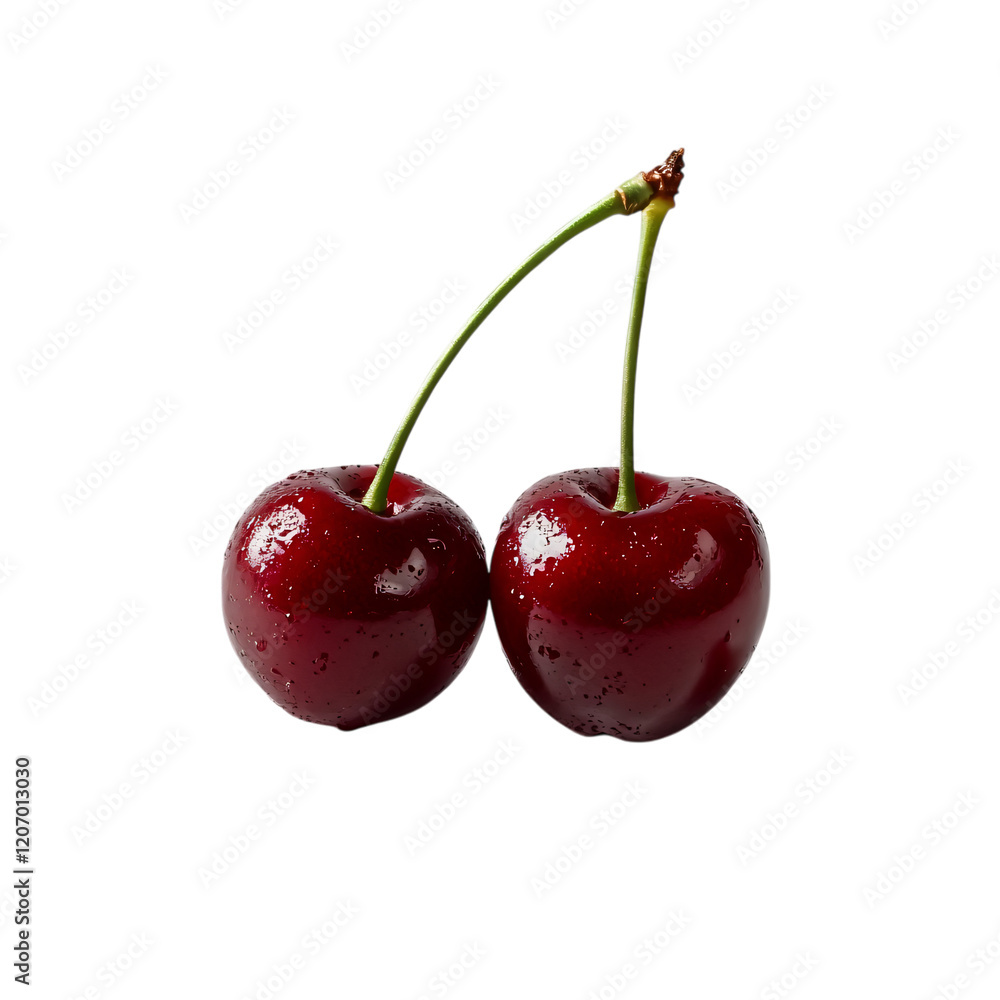 fresh cherry isolated on transparent background fresh cherry isolated on transparent background