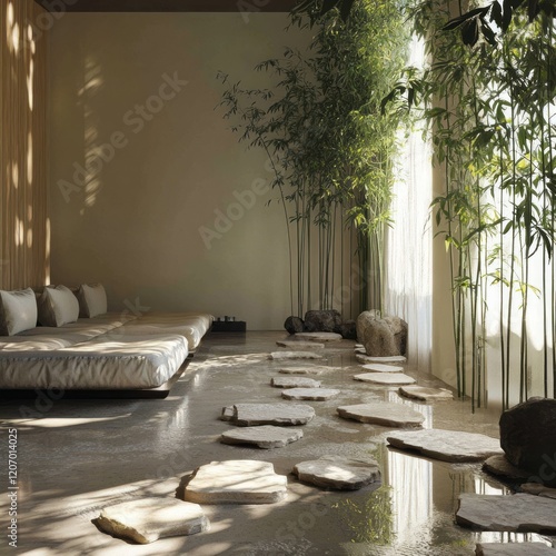 Serene Zen Garden Interior ...