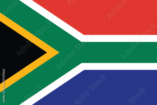 South Africa flag - National Flag of South Africa design with original aspect ratio and color space Vector illustration easy to use file eps format
