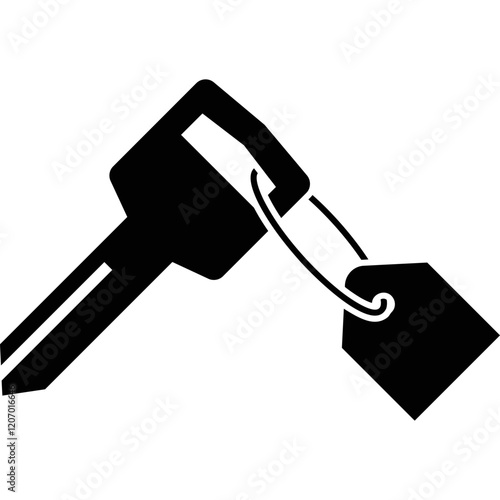 Simple vector icon door key