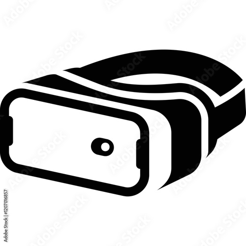 Simple vector icon virtual reality glasses
