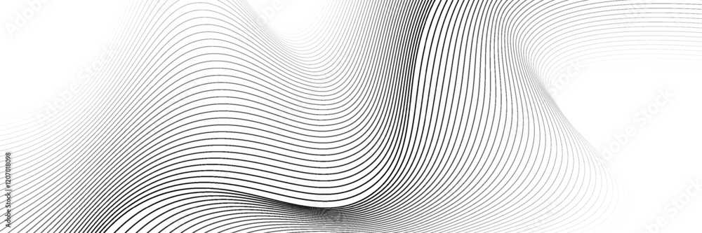 Abstract wavy background. Thin line on white. vector ilustration Abstract wavy background. Thin line on white. vector ilustration
