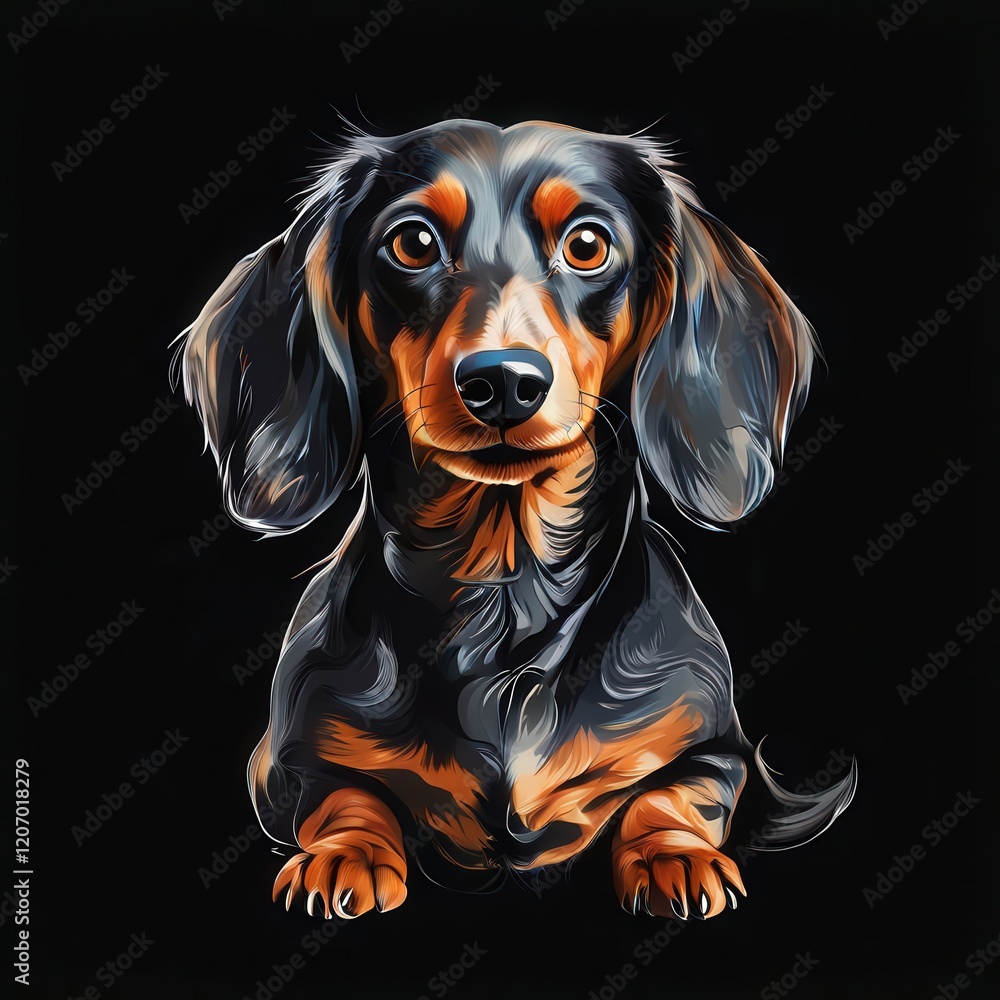 the AI Image Generator, Artistic Illustration of a Dachshund Dog the AI Image Generator, Artistic Illustration of a Dachshund Dog