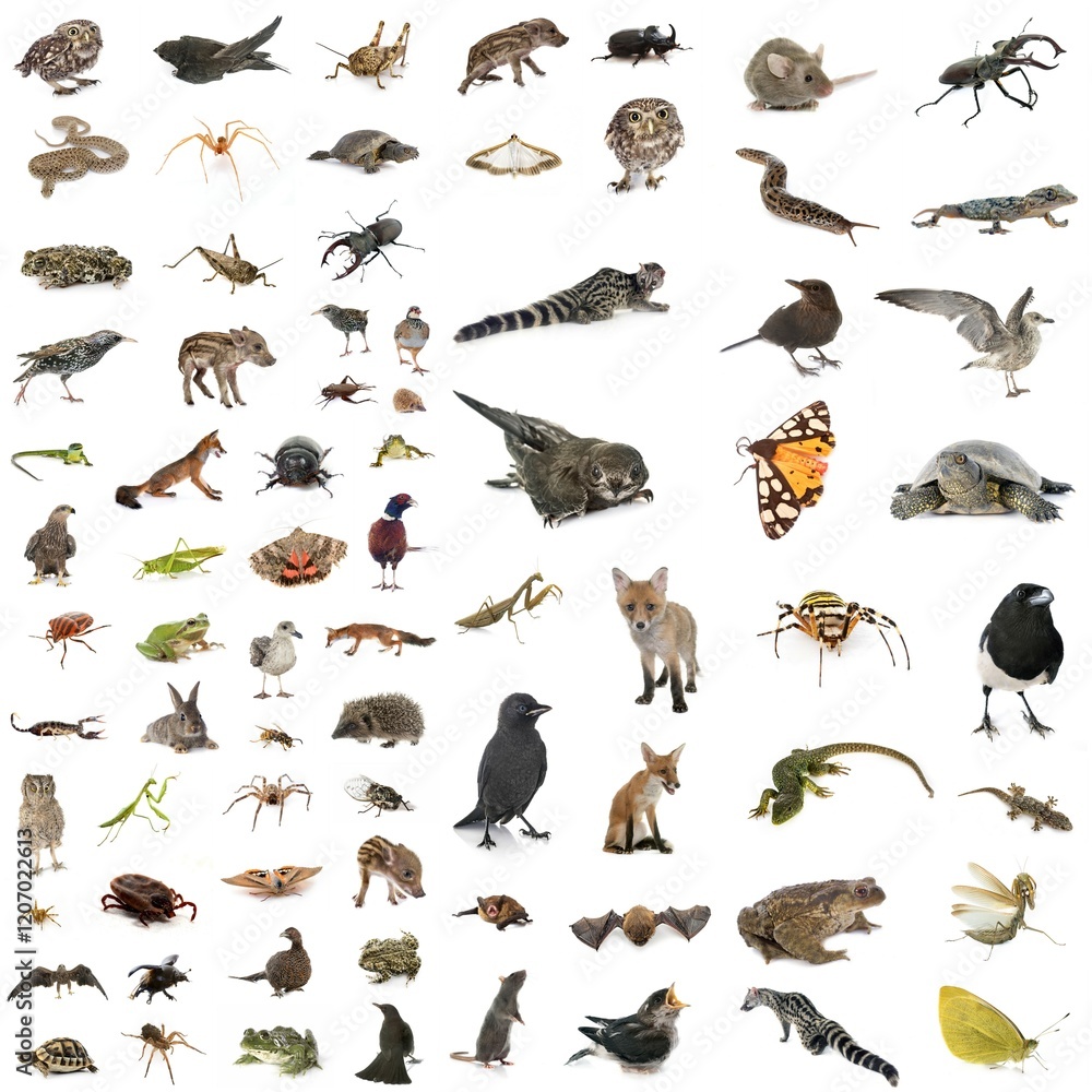 Fototapeta premium european wildlife in studio