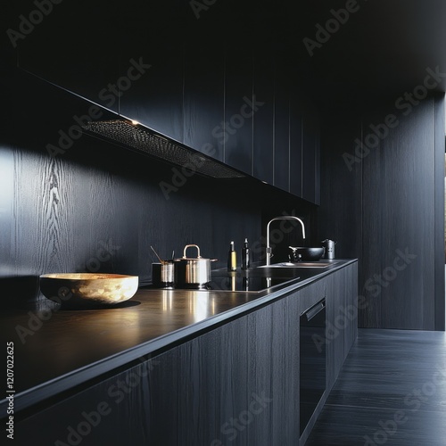Modern Dark Kitchen Design ...