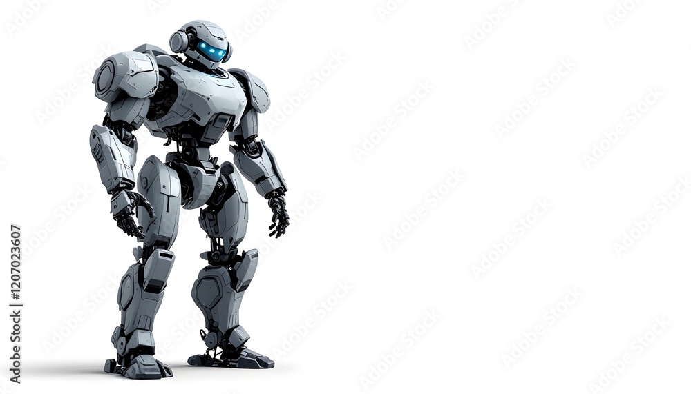 Powerful Futuristic Robot Design 3d Render Powerful Futuristic Robot Design 3d Render