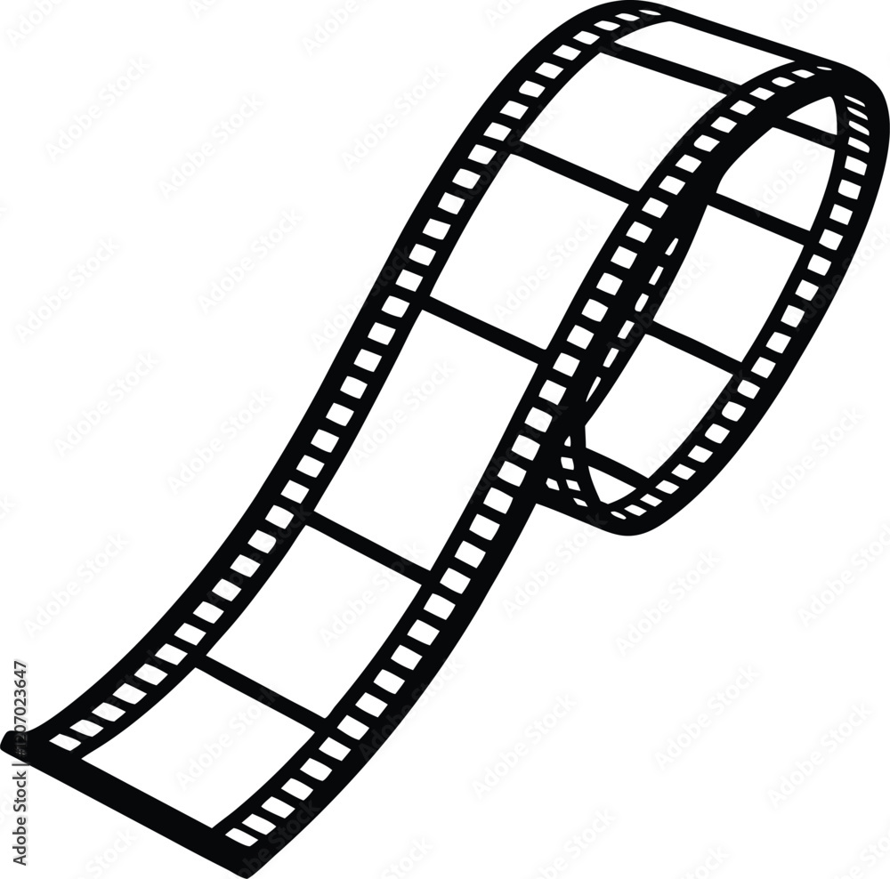 Naklejka premium film roll vector icon