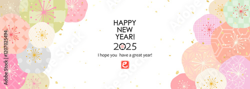 2025年　いろいろな模様の梅の花
