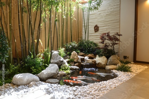 Serene Indoor Koi Pond Gard...