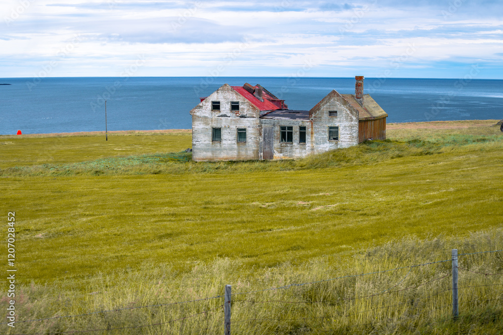 Abandoned house on the coast on the Vatnsnes peninsula in northern Iceland Abandoned house on the coast on the Vatnsnes peninsula in northern Iceland