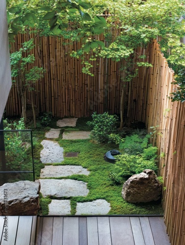 Serene Zen Garden with Bamb...