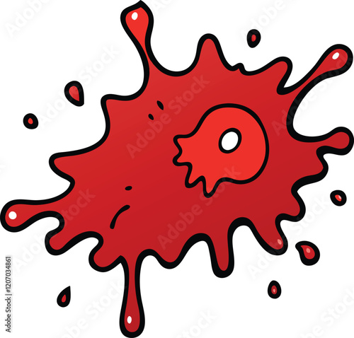 blood splash with blood drops