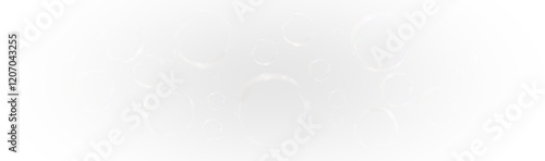 Delicate transparent soap bubbles floating on a soft Png gradient background. Perfect for beauty, hygiene, and spa designs, creating a clean, airy, and relaxing aesthetic.