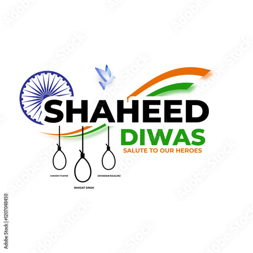 Bild auf Leinwand Vector illustration of Shaheed Diwas social media template
