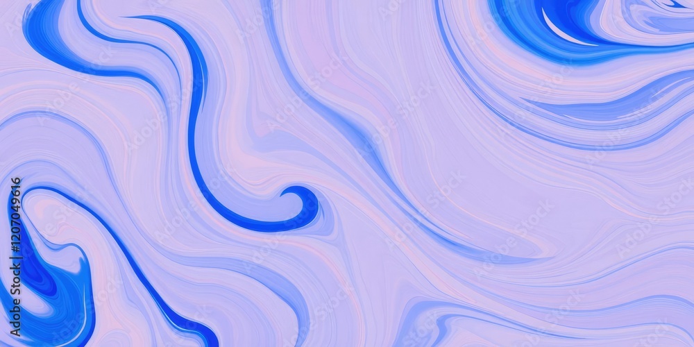 Obraz premium Abstract blue and white swirling painting with smooth curves and dynamic movement, blue, vibrant, dynamic