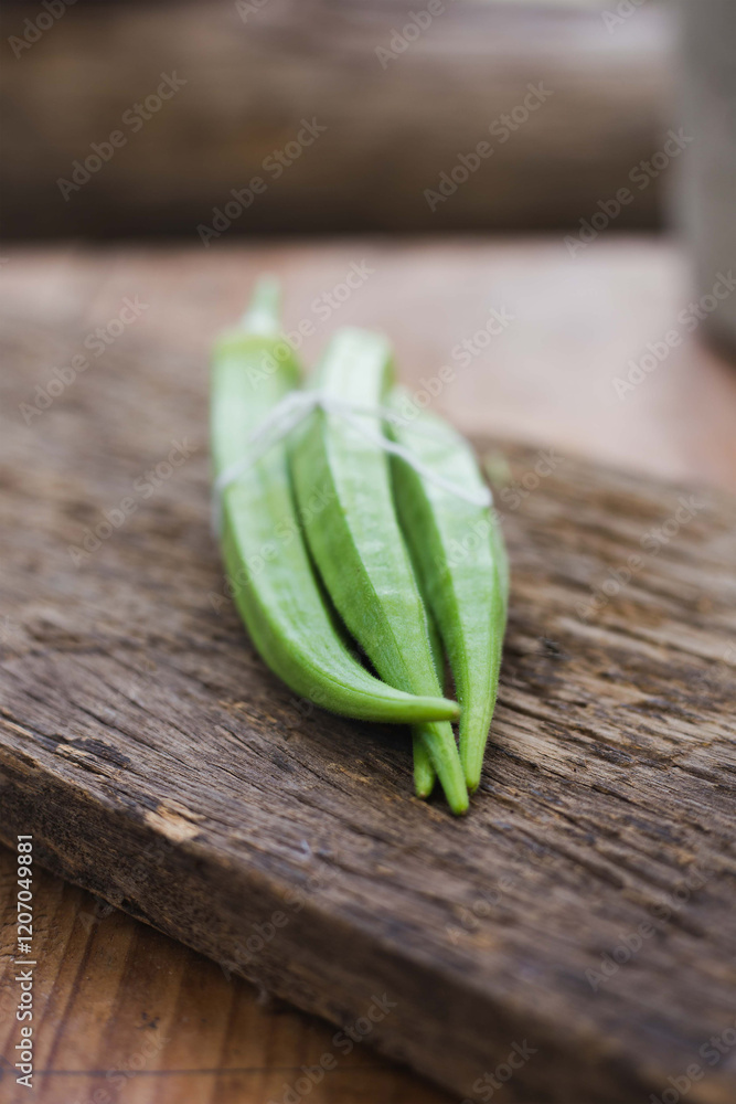Okra, a crunchy vegetable with a mild taste