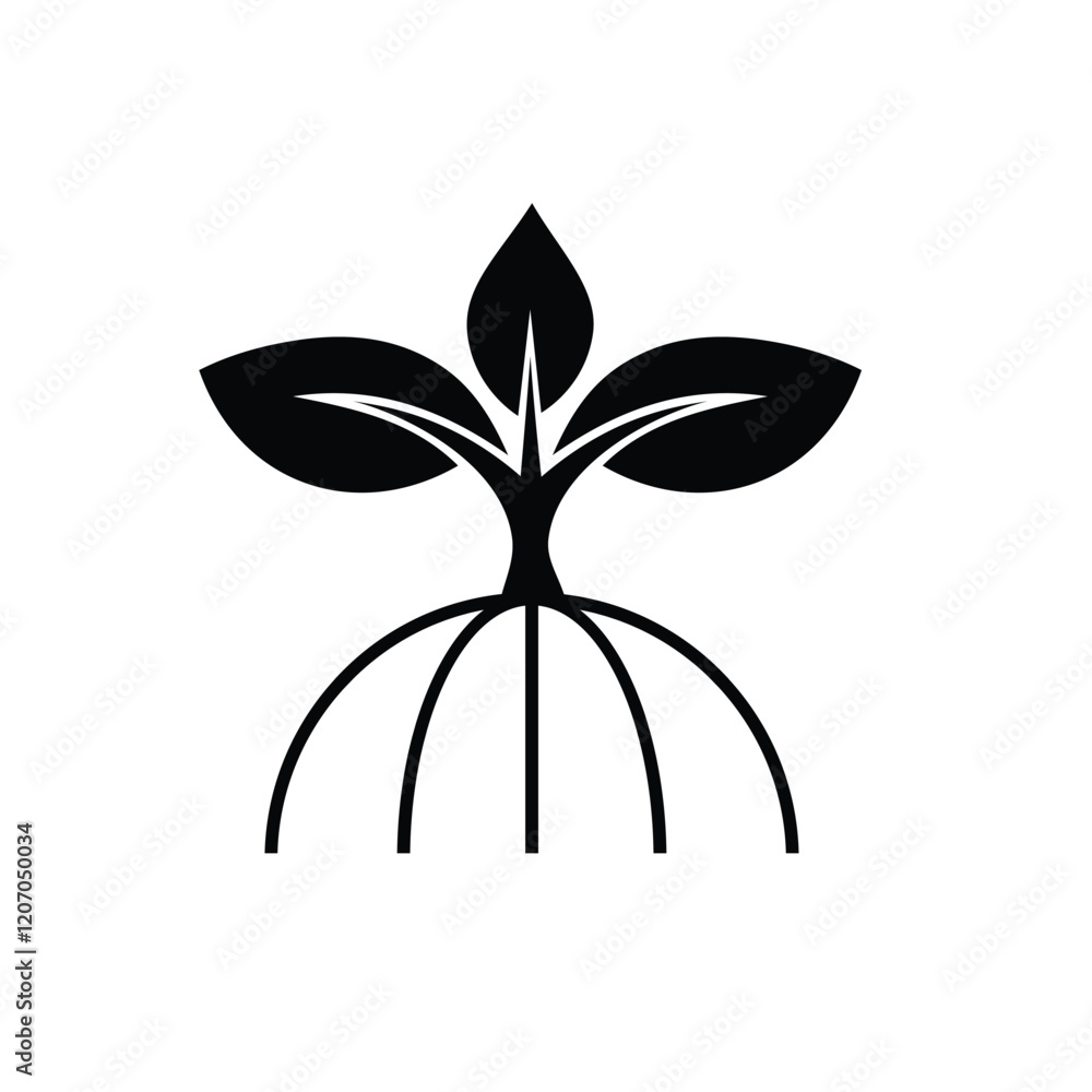 sustainable icon. plant vector. renewal, carbon reduction, net zero, green energy, eco-friendly concept, reuse, recycle. Solid design style sustainable icon. plant vector. renewal, carbon reduction, net zero, green energy, eco-friendly concept, reuse, recycle. Solid design style