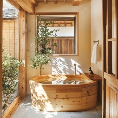 Serene Wooden Bath Encased ...