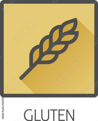 A wheat or rice plant gluten food concept icon. Possibly an icon for the wheat or gluten allergen or allergy.