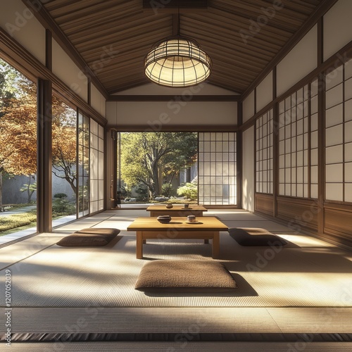 Serene Japanese Tea Room Ga...