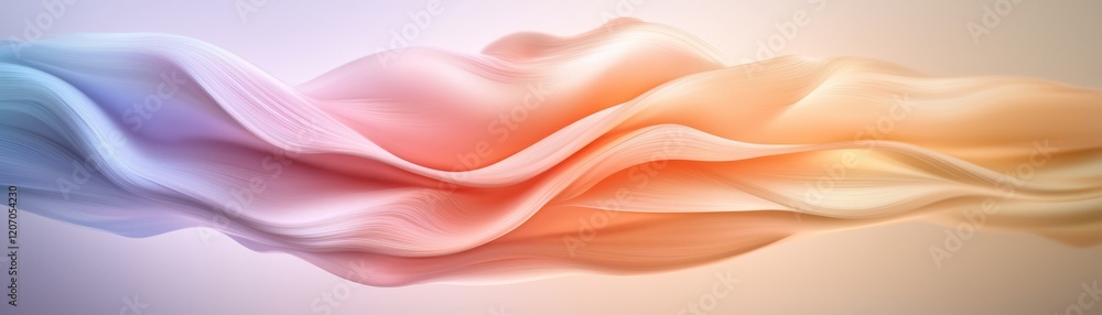 Abstract Pastel Wave Composition 3D Rendered Flowing Fabric Design, Abstract Background, Soft Gradient Colors Abstract art, 3D rendering Abstract Pastel Wave Composition 3D Rendered Flowing Fabric Design, Abstract Background, Soft Gradient Colors Abstract art, 3D rendering