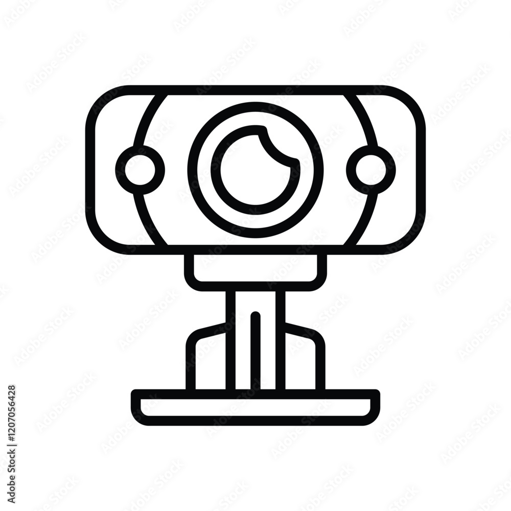 webcam icon. vector line icon for your website, mobile, presentation, and logo design. webcam icon. vector line icon for your website, mobile, presentation, and logo design.