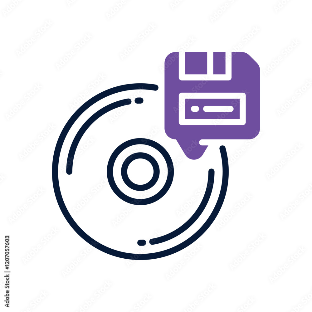 compact disc icon. vector dual tone icon for your website, mobile, presentation, and logo design. compact disc icon. vector dual tone icon for your website, mobile, presentation, and logo design.