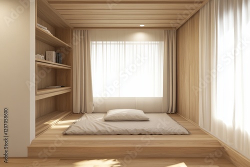 Serene Minimalist Wooden Ro...
