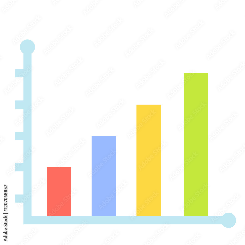 Colorful Bar Charts Icon