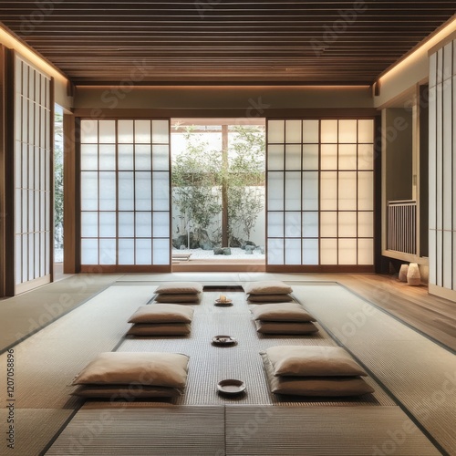 Serene Japanese Tea Room In...