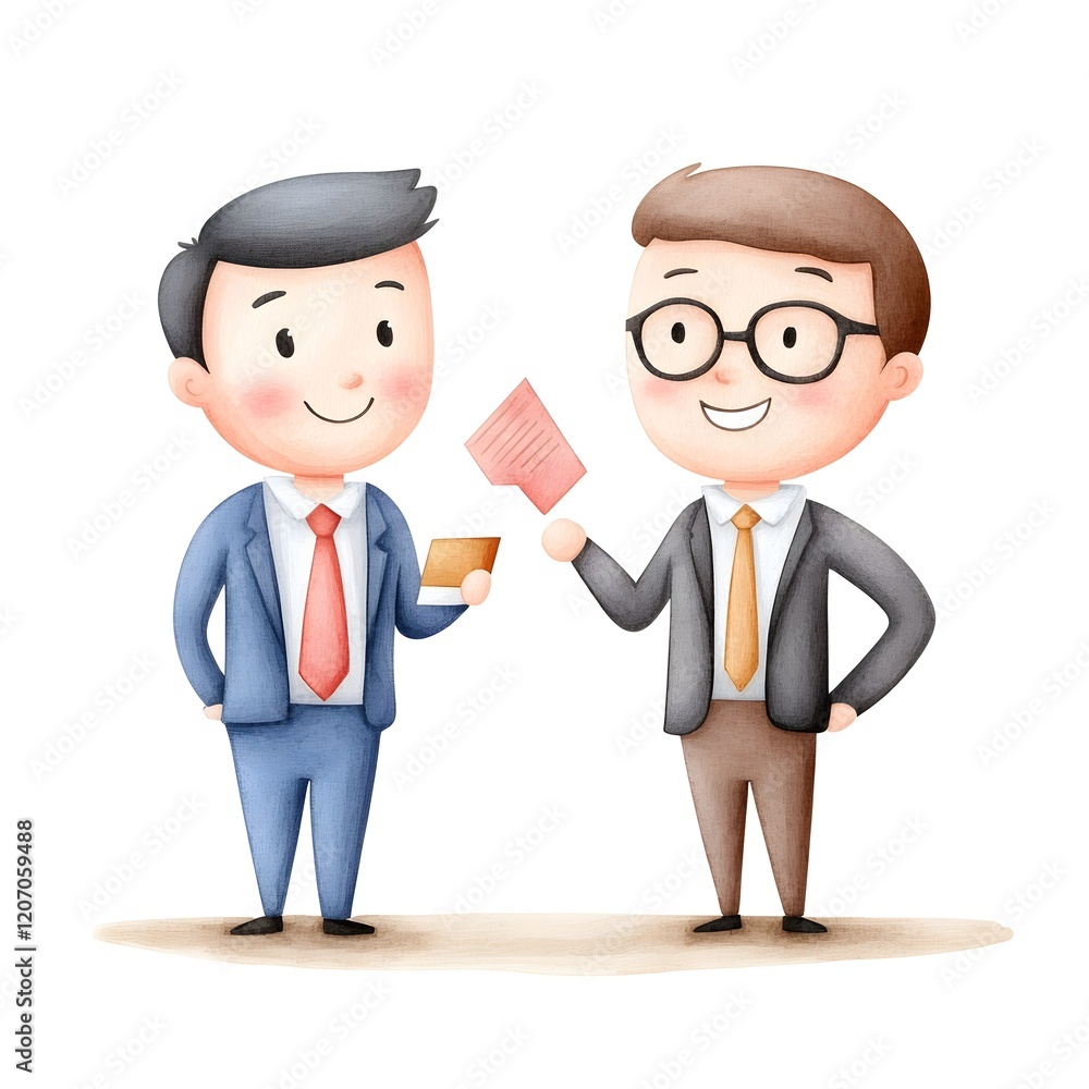 Friendly Businessmen Engaging in Discussion and Collaboration, Generative AI. Friendly Businessmen Engaging in Discussion and Collaboration, Generative AI.