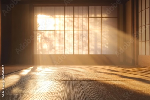 Sunlight streams through sh...