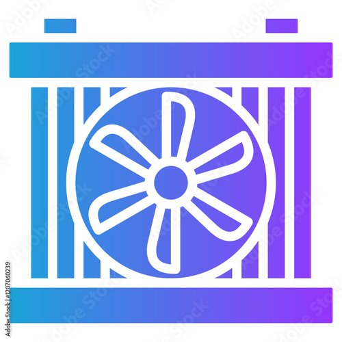 Radiator glyph gradient icon