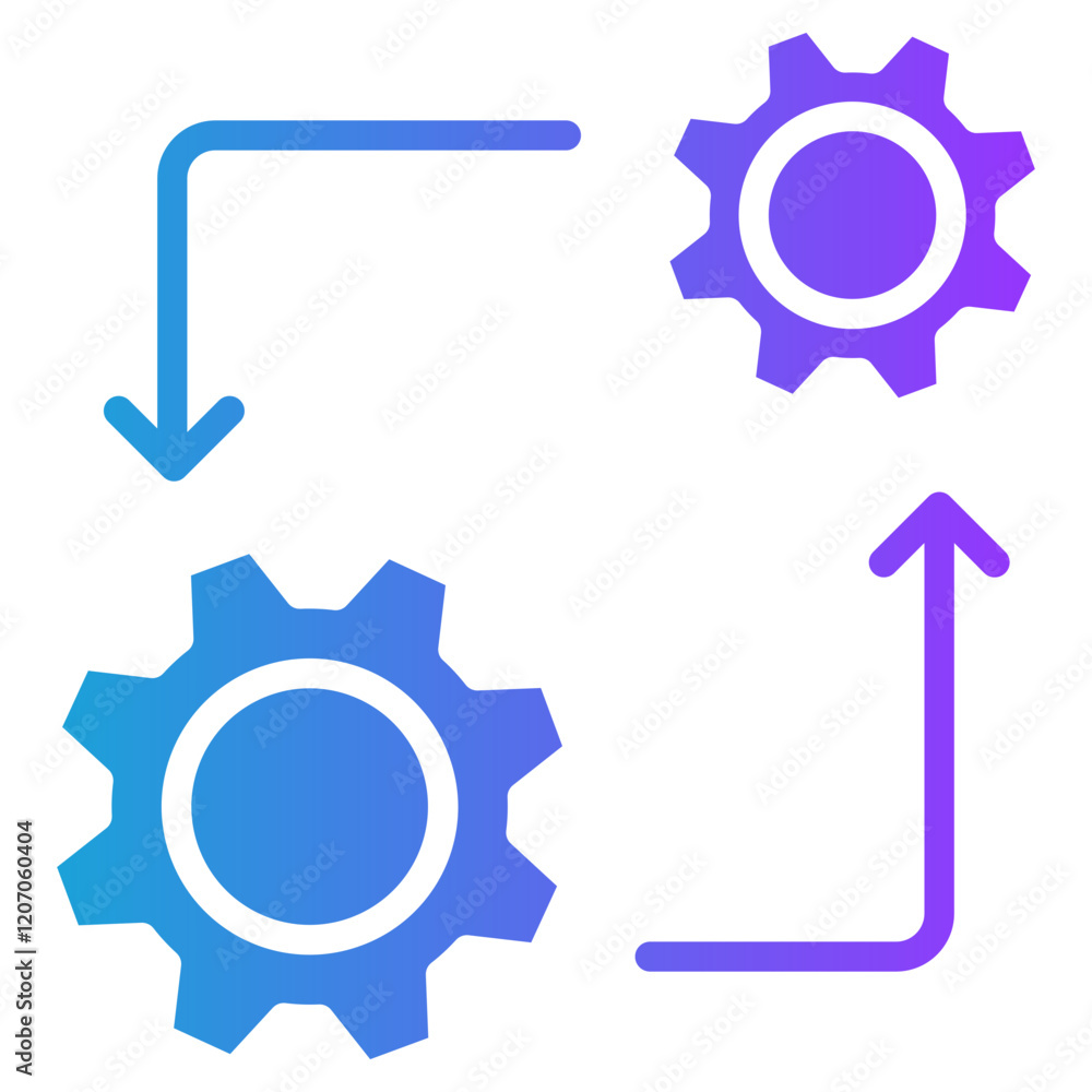 Replacement Gear glyph gradient icon Replacement Gear glyph gradient icon