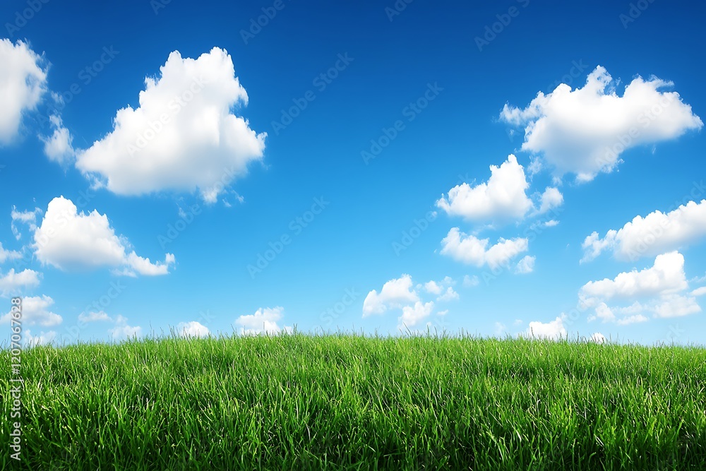 Serene Meadow Under a Majestic Sky Serene Meadow Under a Majestic Sky
