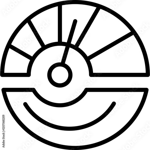 Speedometer line icon