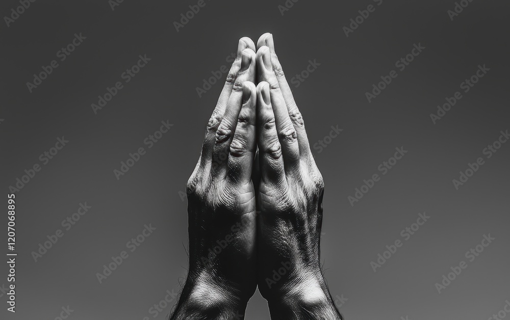 Meditative gesture by hands studio black and white photography minimalist close-up serenity Meditative gesture by hands studio black and white photography minimalist close-up serenity