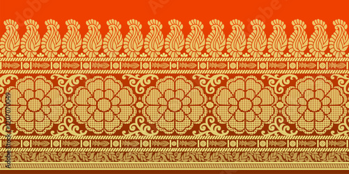 beautiful graphic saree design and this sari design is in Indian style which is for textile fashion industry and it can be used as wallpaper backdrop and website bg this style is originated in india 