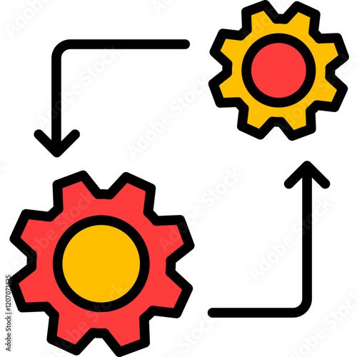 Replacement Gear lineal color icon