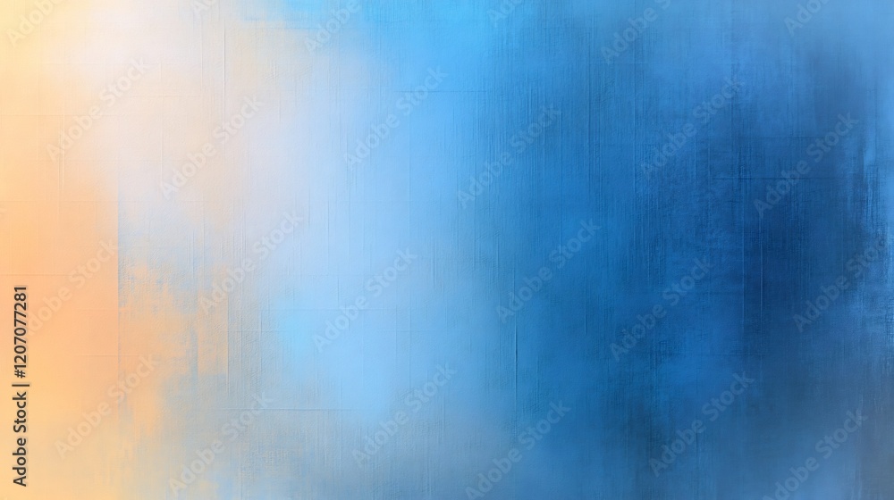 Obraz premium Softly blurred pastel blue and orange abstract background. AI Generated