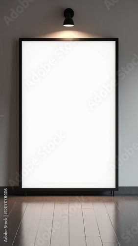 Blank billboard or poster in hall, mockup