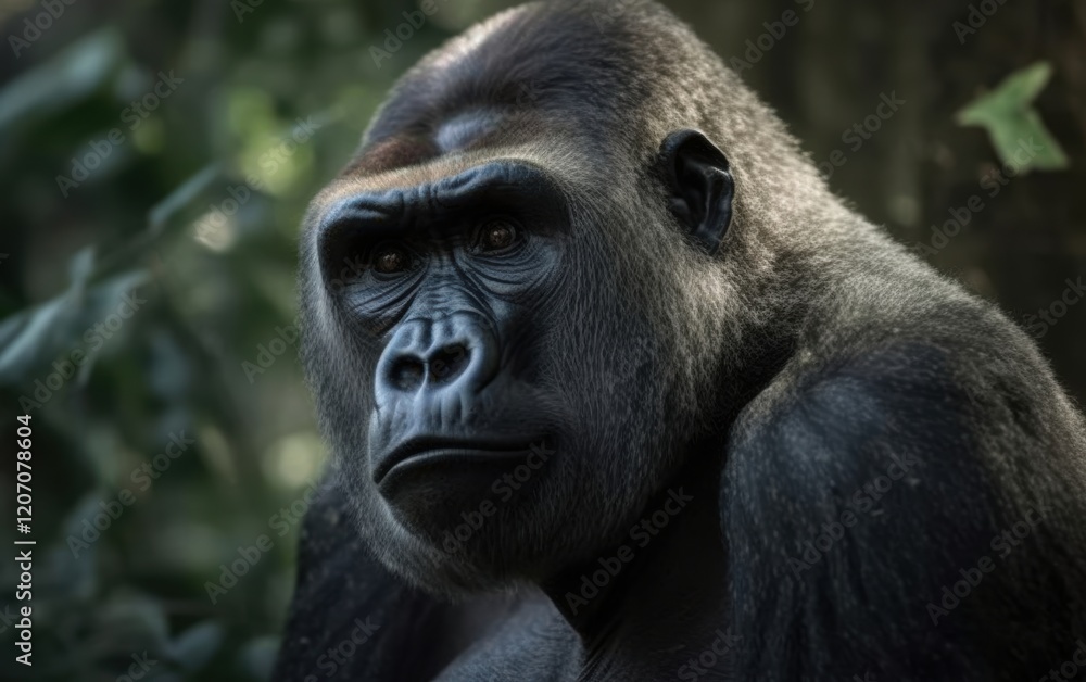 Obraz premium Portrait of a Majestic Gorilla