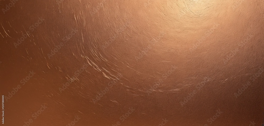 Fototapeta premium Shiny grainy matte copper foil texture abstract sanded metal background, 4k