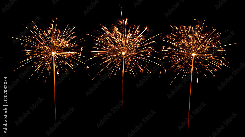 Fototapeta premium New Year fireworks illustration