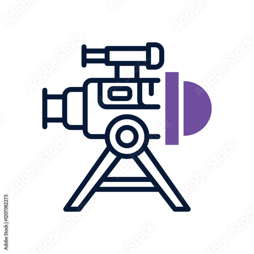 telescope dual tone icon. vector icon for your website, mobile, presentation, and logo design.