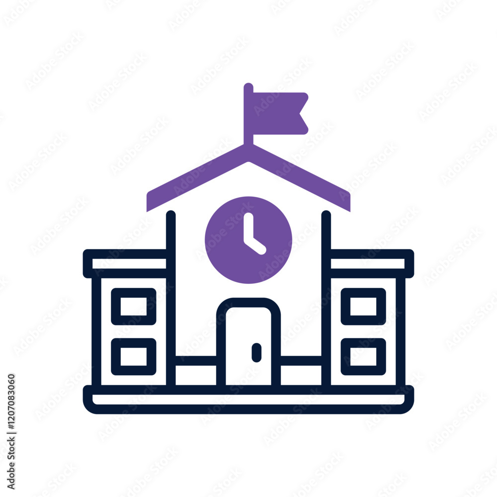 university dual tone icon. vector icon for your website, mobile, presentation, and logo design. university dual tone icon. vector icon for your website, mobile, presentation, and logo design.