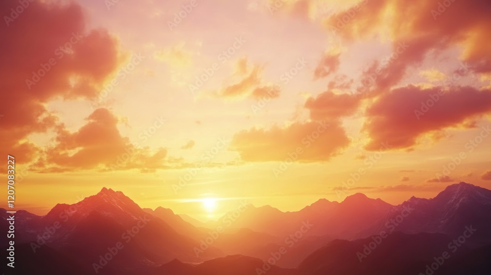 Fototapeta premium Majestic Mountain Sunset
