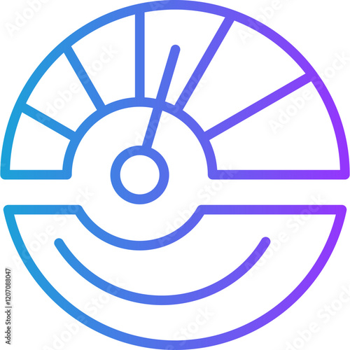 Speedometer line gradient icon