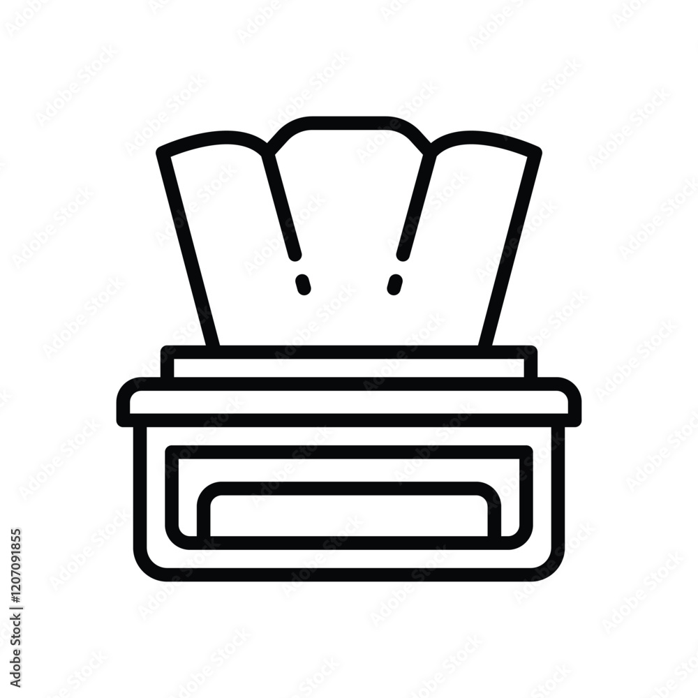 tissue box line icon. vector icon for your website, mobile, presentation, and logo design. tissue box line icon. vector icon for your website, mobile, presentation, and logo design.